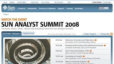 Sun Analyst Summit 2008