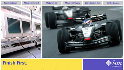 Sun's McLaren Cyber Cafe 2003